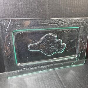 Glass Eye Studio PNW Native American Style Animal Glass Tray Serving Platter